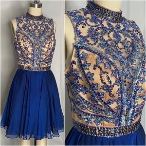 Sherri Hill blue beaded special occasion dress
